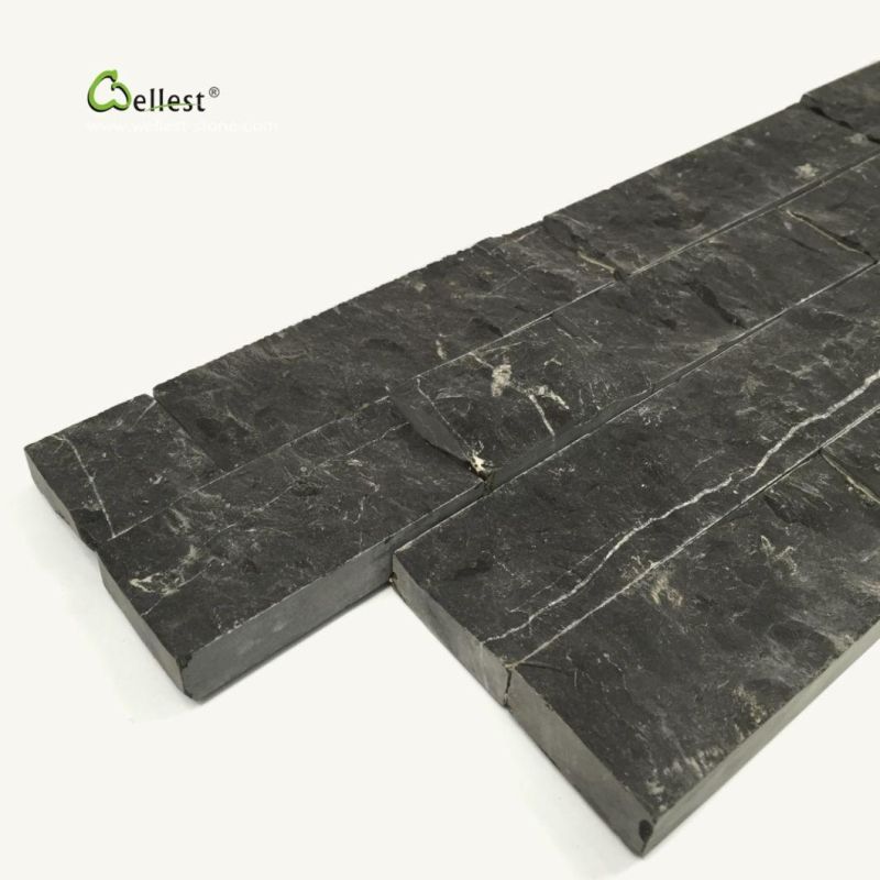 China M501 Black Marquina Marble Culture Stone for Wall Cladding