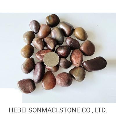 Wholesale Decorative Natural Red Color River Pebble Stone