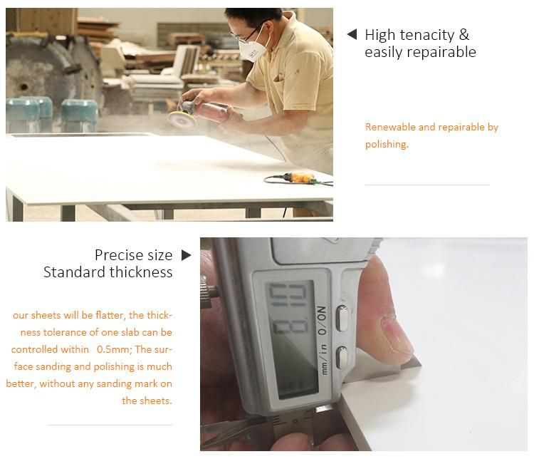 Wholesale Hi-Macs Corian Artificial Stone Mable Color Slabs Acrylic Solid Surface