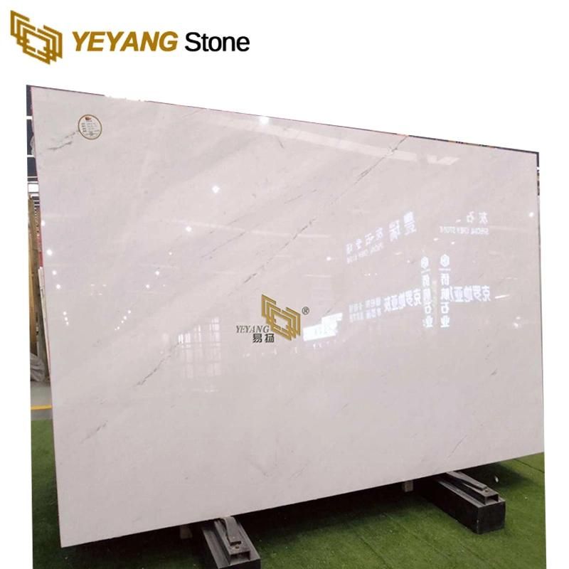 Pure White Marble Stone Slab Flooring Tile for Kitchen/Bathroom/Vanitytop/Worktop Project Building