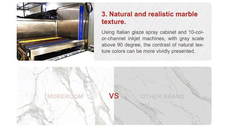 Large Format Blue Porcelain Stone Alternative Marble