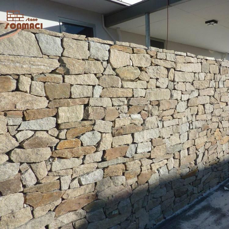 Yellow Wall Cladding Natural Loose Slate Stone