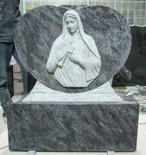 Butterfly Blue Granite Headstone Monument Tombstone