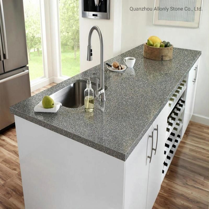Wholesale Precut Solid Surface Quartz Island Countertops for Kitchen