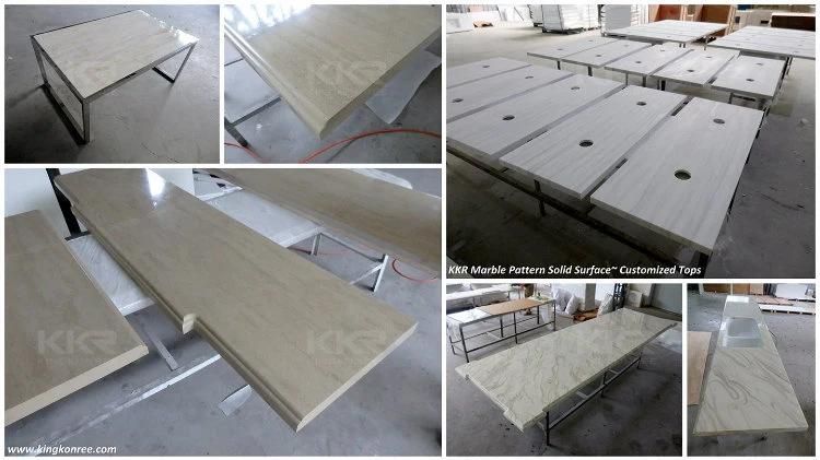 Wholesale Luxury Bathroom Solid Surface Artificial Stone Vanity Top
