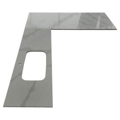 Cheap Prices Wholesale Calacatta White Quartz Stone Kitchen Work Countertops