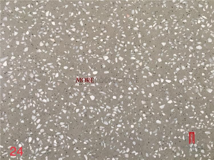 Artificial Stone Slab Grey Terrazzo Stone Porcleian Ceramic Tile Home Decoration Building Material