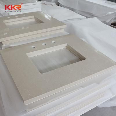 Kkr Customized Square Quartz Stone Vanity Top