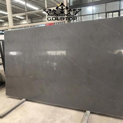 Friendly Price Polished/Honed Surface Calacatta Artificial Temper Quartz Slabs for Worktops Kitchen/Bathroom Wall Floor Aparment Villa Hotel