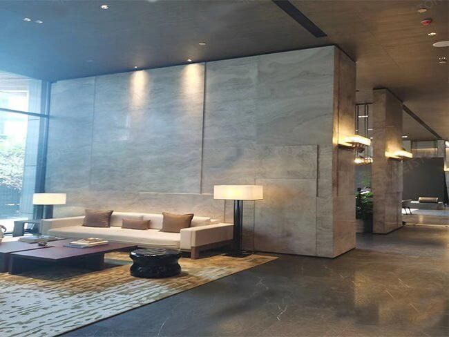Cross Cut White Wood Marble Slab