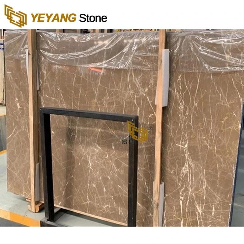 China Kozo Brown Marble Cut-to Size Slabs for Table/Bathroom/Countertops/Kitchen Top