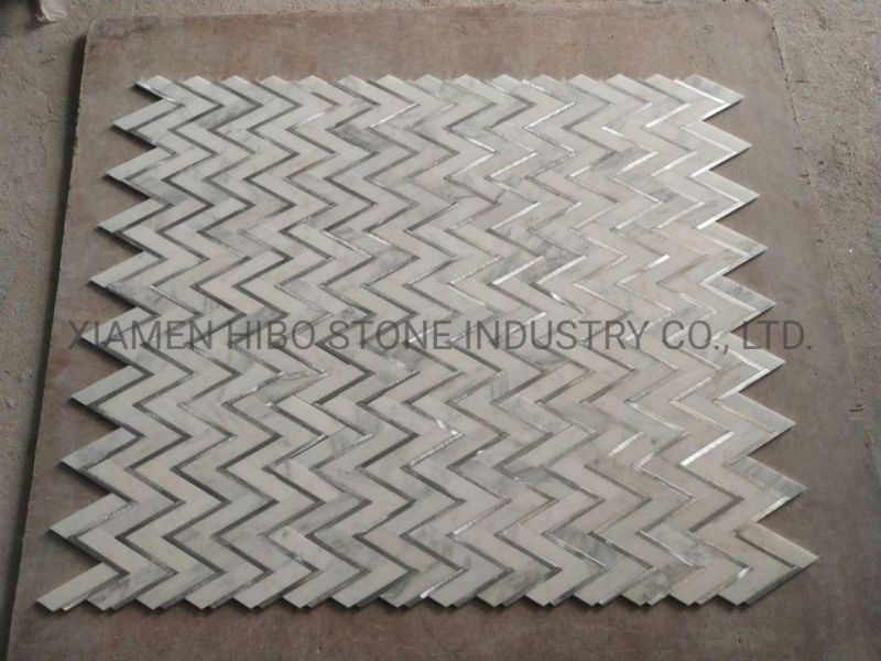 Calacatta Gold/Calacatta Oro Marble Herringbone Tile Good for Kitchen Backsplashes