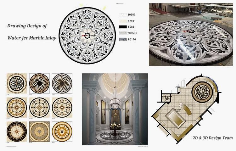 Custom Water Jet Medallion Floor Marble for Sale