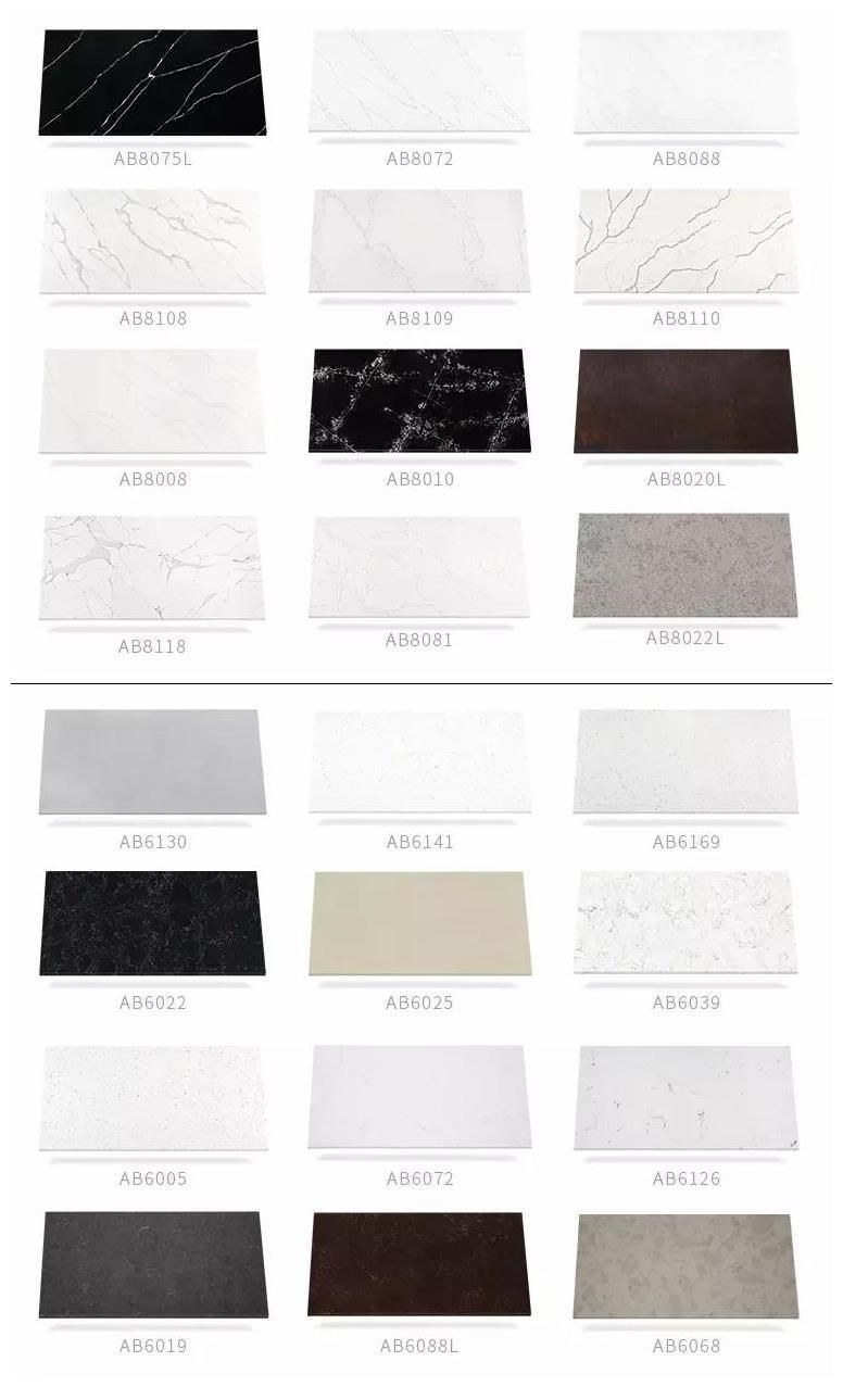 Polished Surfaces Engineered Quartz Stone Slab with NSF SGS Certification for Kitchen Countertop