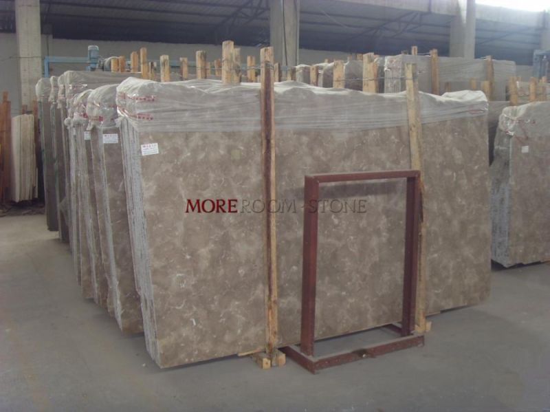 Interior Design Grey Brown Marble Slab for Bathroom Floor and Shower Wall