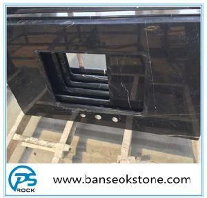 Black Fossil Marble Tiles &amp; Slabs, Black China Marble, Marble for Countertop