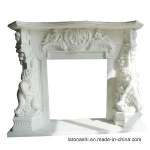 Marble Stone Fireplace for Mantel Surround