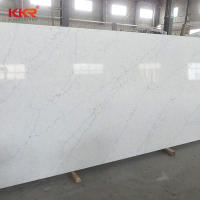 Luxury Carara White Marble Solid Surface Stone 15mm 20mm Resin Stone