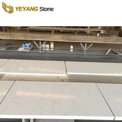 China Kitchen Countertops Solid Surface Calacatta White Quartz Stone