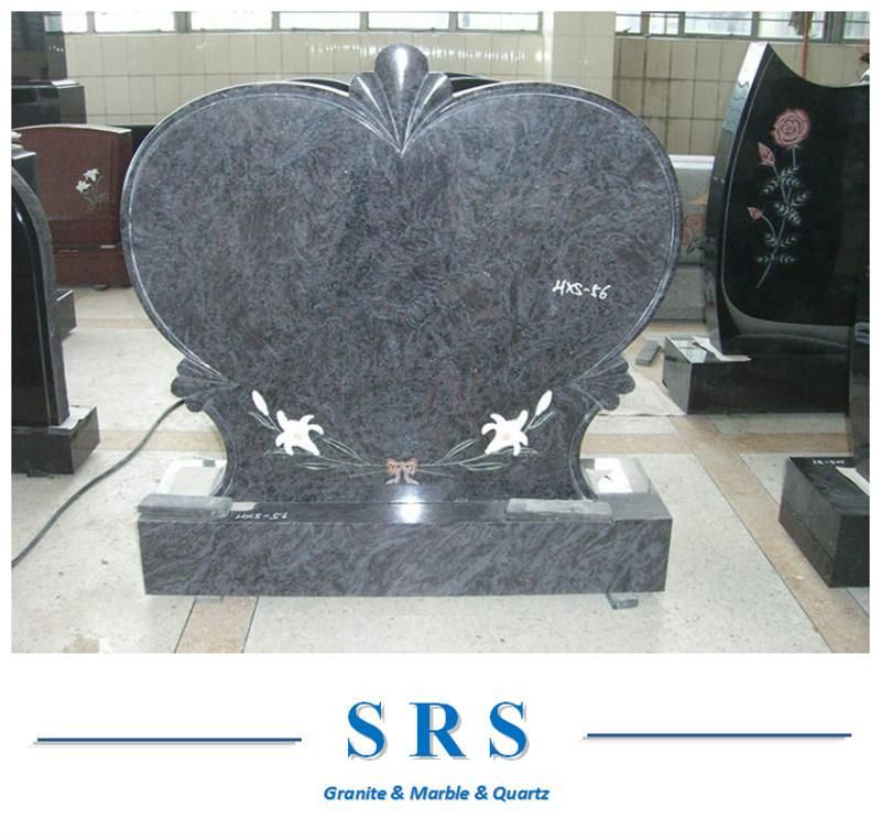Granite Heart Shape Monument Tombstone