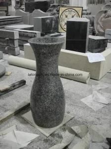 Natural Granite Stone Cemetery Flower Vase