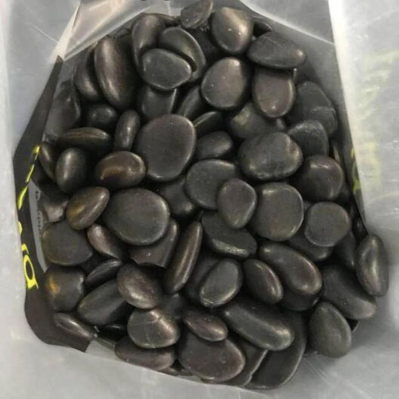 Natural Decorative Garden Landscape River Rock Polished Stone Black Pebble