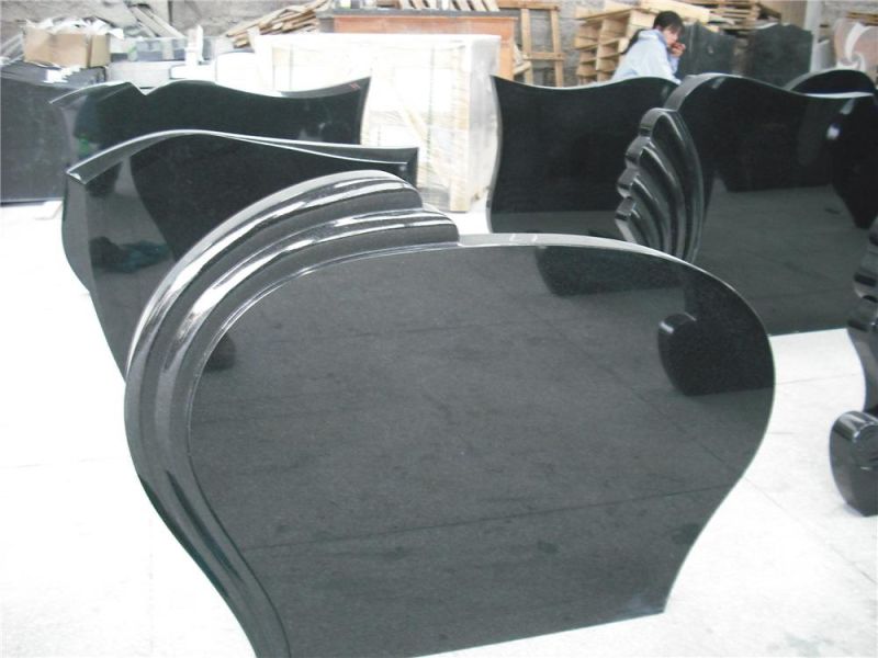 Black Heastone From Grave Marker for Tomb Stone and Funeral Monuments