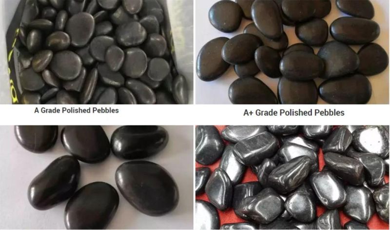 Natural Decorative Garden Landscape River Rock Polished Stone Black Pebble