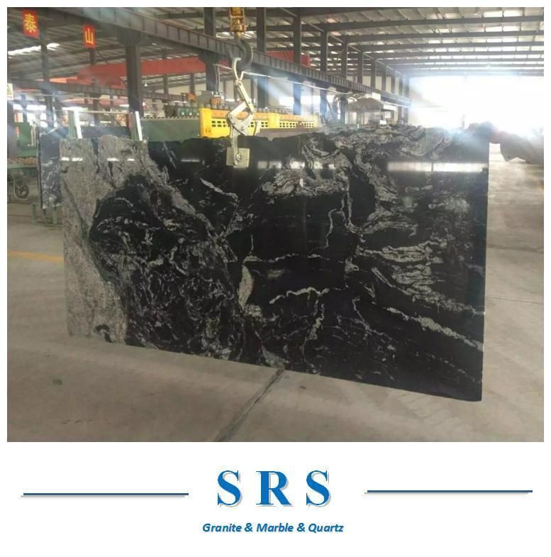 Nero Fantasy Granite for Floor and Kitchen Countertop