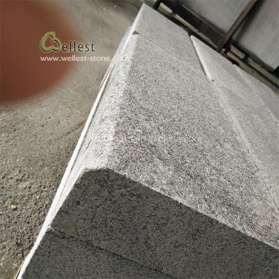 2019 China Flamed Brushed Dark Grey Black Granite/ New G684granite Kerbs, Granite Block Curb Stone