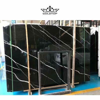 Cheap Price Nero Margiua Marble Slabs White Veins Black Marble Slab for Bathroom Sink Countertop