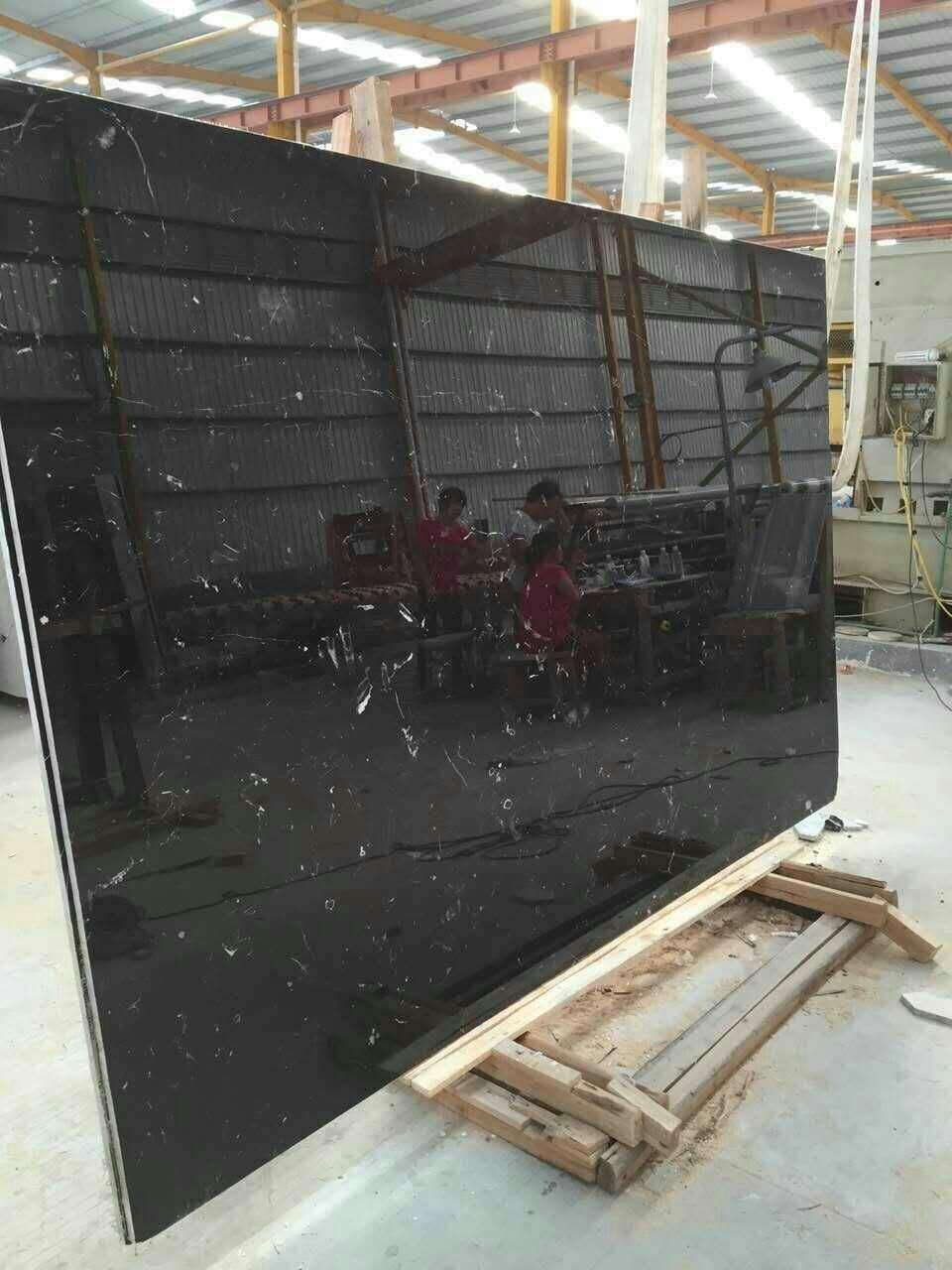 Cheap White Ice with Black Color Marble /Countertos /House Decoration
