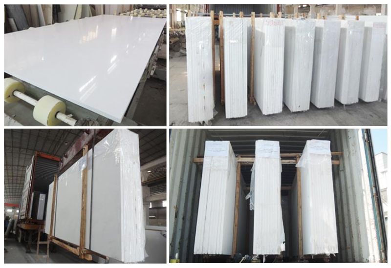 Kkr Engineer Stone 3200X1600X20mm Kkr Hot Selling Pure White Quartz Stone