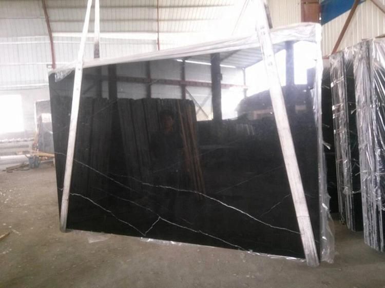 Cheapest Black Nero Marquina Marble Tiles for Villa, Hotel Projects