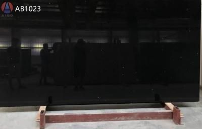 Artificial Slab Black Quartz Stone for Workshop