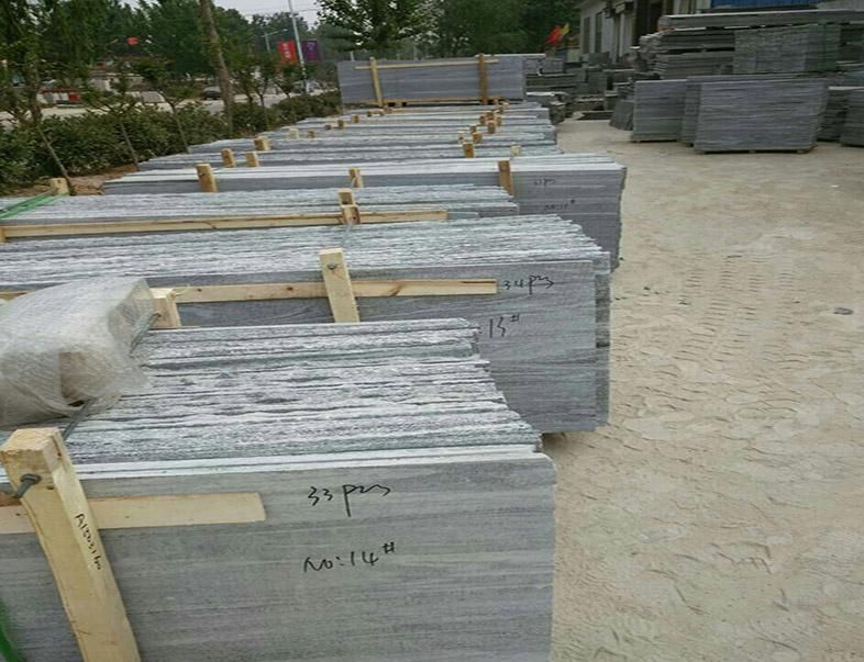 Flamed+Brushed Grey Granite Biasca Gneis G302 Paving Stone for Outdoor