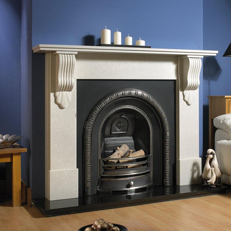 Classic Stule Cast Stone Marble Fireplace Mantel for Living Room
