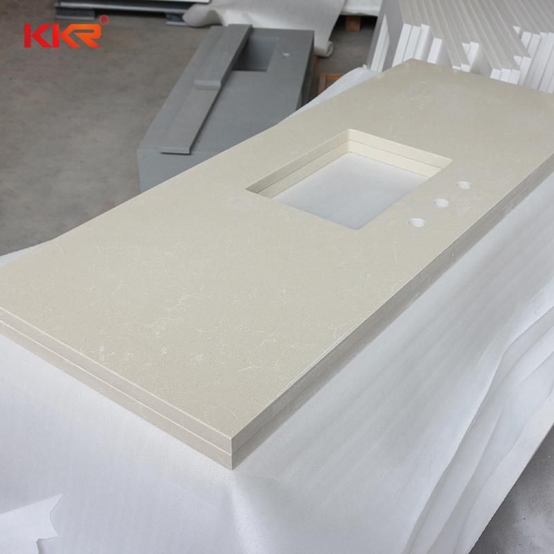 Kkr 60′′ 2cm Thickness Quartz Marble Like Color Stone Kitchen Countertop