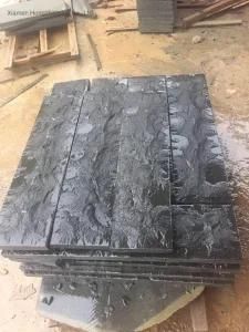 China Zhanjiang Mushroom Black Basalt Wall Stone with Hole Cladding Wall Panel