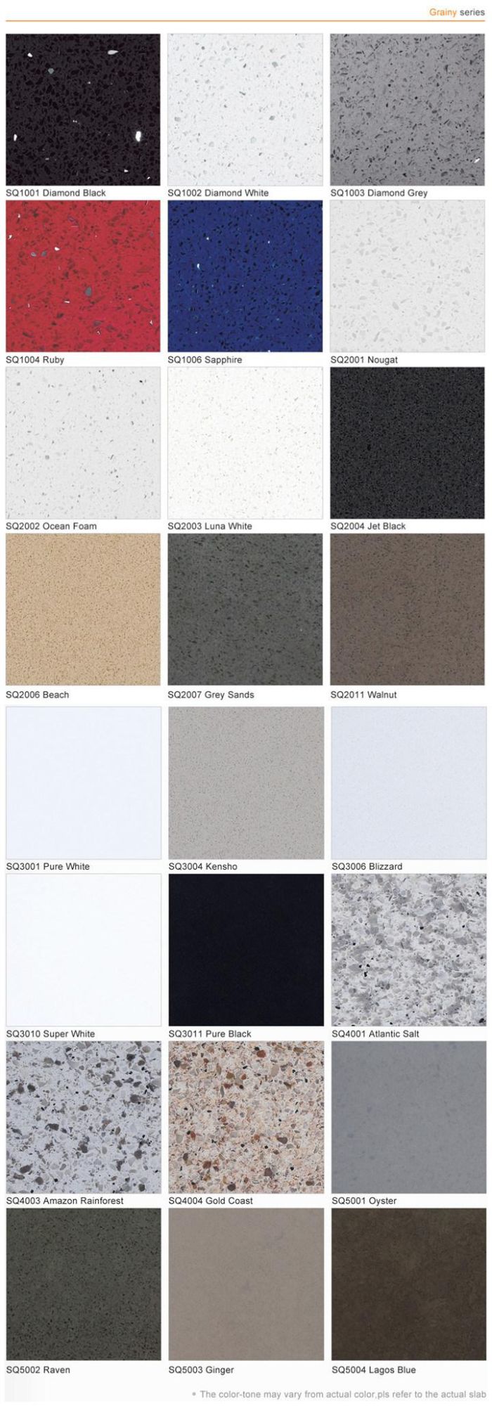 China Quartz Countertops of Marble Looking with Foshan Factory Price