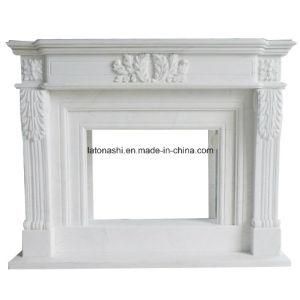 Cheap Natural Modern Design Carrara White Marble Fireplace Mantel