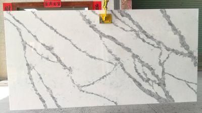 Grey Veins Polished Surfaces Engineered Quartz Stone Slab with NSF SGS Certification