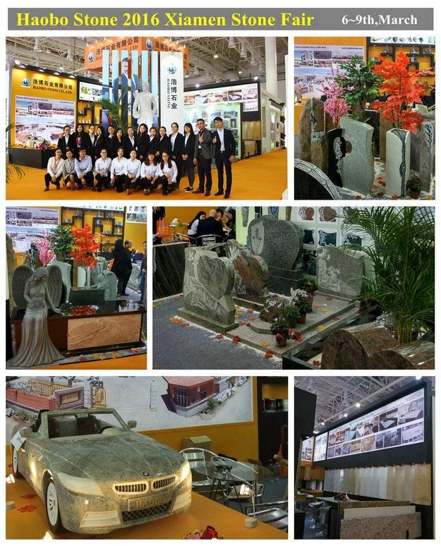 China Granite Tombstone with Carving Jesus Upright Monument Tombstone