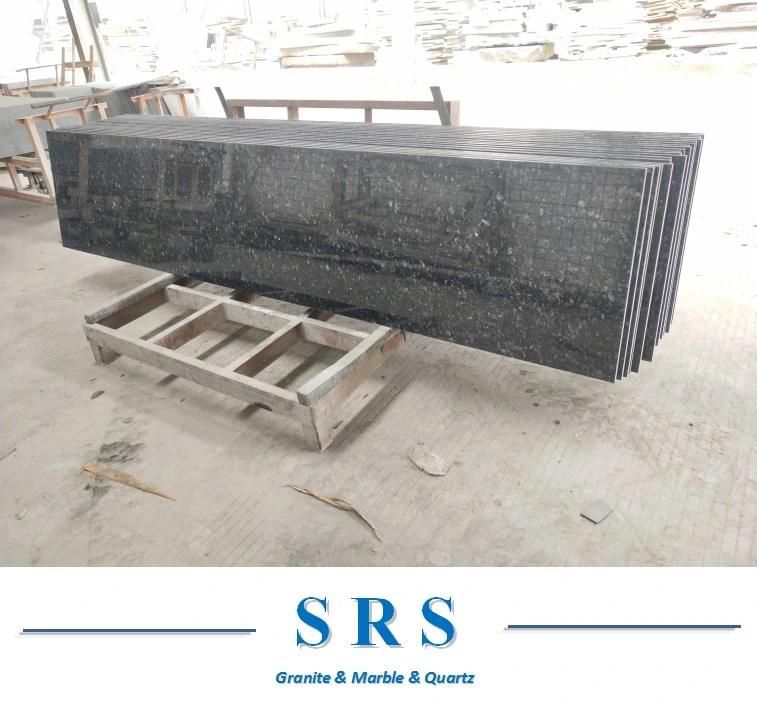Solid Surface Natural Stone Granite Blue Pearl Granite Countertop with Sraight Nose, Bullnose, Ease Edge
