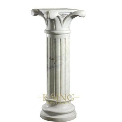 Wholesale Natural White Home Decor Roman Marble Pillar Base