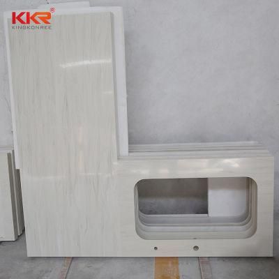 Kkr Solid Surface Kitchen Countertops Customize White/Black/Grey/Beige/Yellow/Blue Granite/Marble/Quartz Stone