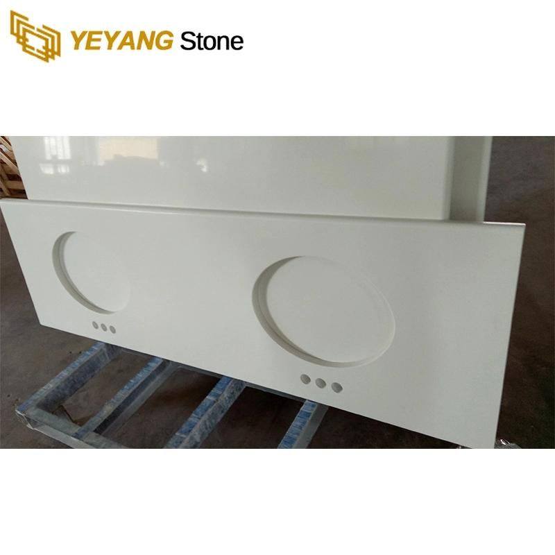 Pure White Quartz Countertop Slab/Tile/Worktop Using Artifical Stone Quartz Background