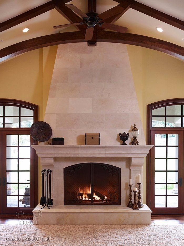 Simple Traditional Marble Fireplace