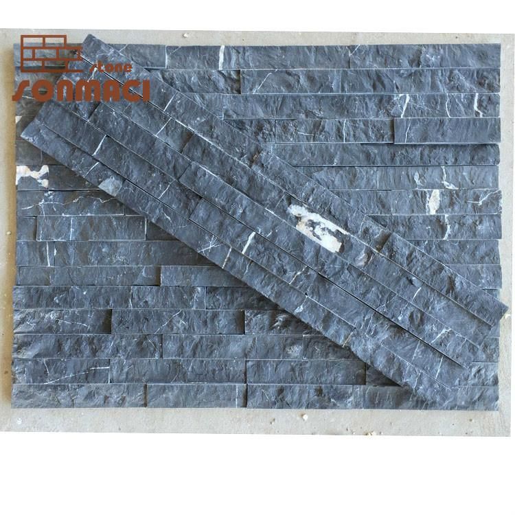 Cultural Stone Exterior Black Slate Wall Cladding Tile