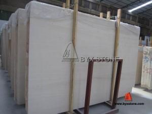 Moca Cream/Fossil Wood Limestone Slab for Wall and Floor